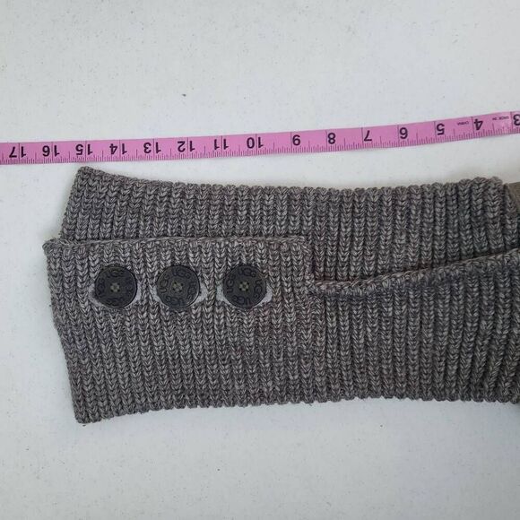 UGG Australia Classic Cardy Gray Knit Sweater Boots Size 7 Tall Slouch Top - Picture 9 of 9